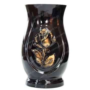 Полимерная ваза ПВ-5 черн/зол