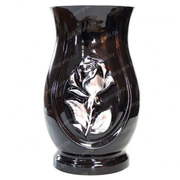 Полимерная ваза ПВ-5 черн/серебро