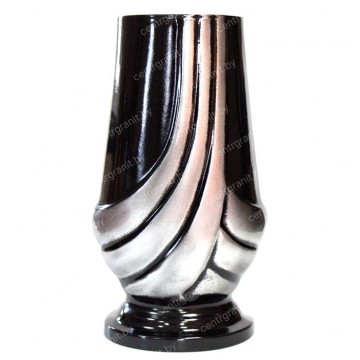 Полимерная ваза ПВ-6 черн/серебро