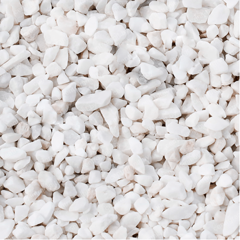 Щебень декоративный белый