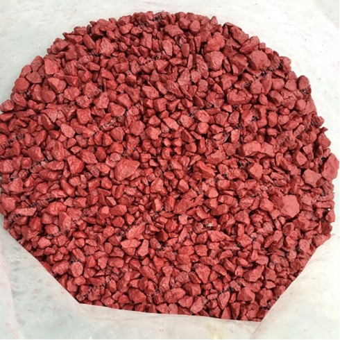 Щебень декоративный бордовый