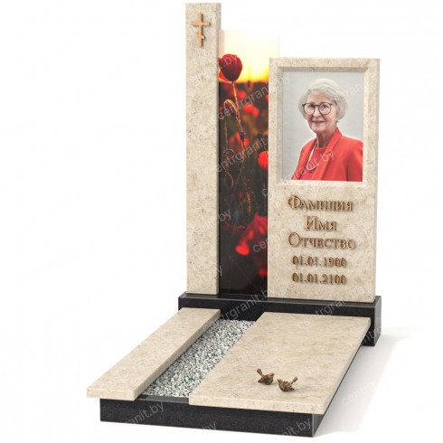 Памятник со стеклом СС-2